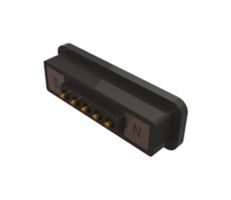 EDAC 685J0521351110E Magnetic Connector, 5 Contacts, Plug, Right Angle, 2 mm, 2 A, Black