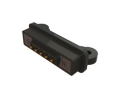 EDAC 685J0521351114E Magnetic Connector, 5 Contacts, Plug, Right Angle, 2 mm, 2 A, Black
