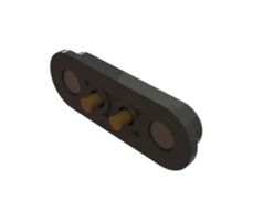 EDAC 685L0222211110E Magnetic Connector, 2 Contacts, Plug, Straight, 4 mm, 2 A, Black