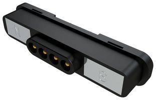 EDAC 685L0421250110E Magnetic Connector, 4 Contacts, Plug, Straight, 1.8 mm, 2 A, Black