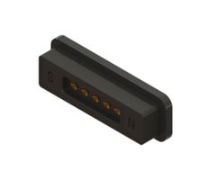 EDAC 686J0521250110E Magnetic Connector, 5 Contacts, Receptacle, Straight, 2 mm, 2 A, Black