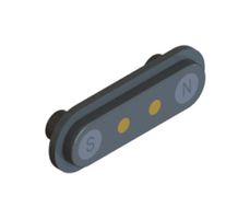 EDAC 686L0222210010E Magnetic Connector, 2 Contacts, Receptacle, Straight, 4 mm, 2 A, White