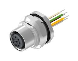 AMPHENOL CONEC 43-01005 Sensor Cable, M12 Receptacle, Free End, 8 Positions, 500 mm, 19.7 "
