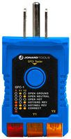 JONARD TOOLS GFC-1 Tester, GFCI Receptacle, 50 Hz, 60 Hz