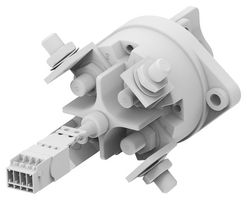 TE CONNECTIVITY - KISSLING 35-524-231-R-A2-902 Battery Disconnector Switch, Manual, Non-Removable, Red, T Handle, 2 Poles, 500 A, 36 VDC, Flange