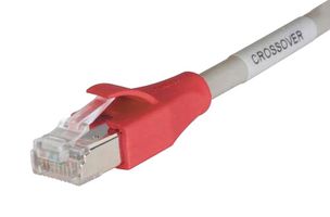 L-COM TRD855XCR-7 Ethernet Cable, Cat5e, RJ45 Plug to RJ45 Plug, Gray, 2.1 m, 7 ft