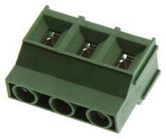 EATON ELECTRONICS EM291903 Wire-To-Board Terminal Block, 9.52 mm, 3 Positions, 24 AWG, 10 AWG, Screw