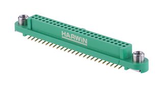 HARWIN G125-FS15005F2P PCB Receptacle, Black / Green, Wire-to-Board, 1.25 mm, 2 Rows, 50 Contacts, Surface Mount