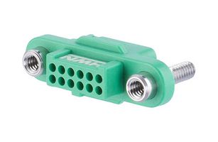 HARWIN G125-2241296F3 Connector Housing, Black / Green, G125 Series, Receptacle, 12 Positions, 1.25 mm