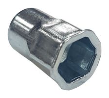 TR FASTENINGS W/M10/REDXE/OE/ST/PG Rivet Nut, Blind, Open End, M10 x 13 mm, Steel, Zinc, Hexagon Body