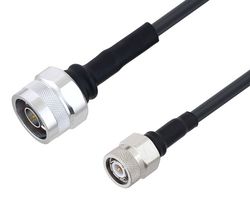 L-COM LCCA30228-FT1.5 RF / Coaxial Cable Assembly, 1.5 ft, 457.2 mm, LMR-195, N Type Plug, TNC Plug, 50 ohm