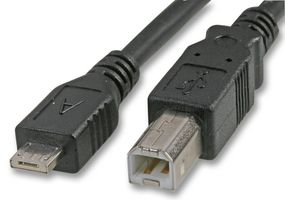 PRO SIGNAL USB2-162 USB Cable, Type B Plug to Micro Type A Plug, 1.8 m, 5.9 ft, USB 2.0, Black