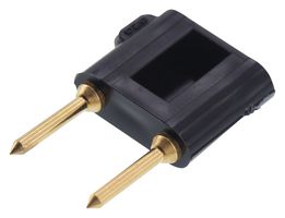 POMONA 3452-0 Conector Punta Doble Macho con Barra de Cortocircuito, 3000V, 5A, Negro