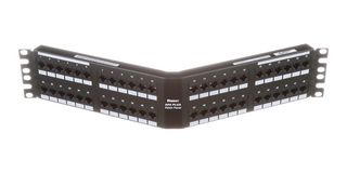 PANDUIT DPA48688TGY Patch Panel, Angled, RJ45, 48 Ports, Cat6, 2U, NetKey Series