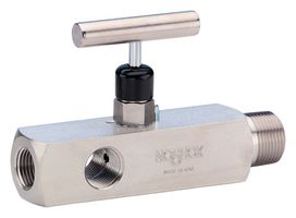NOSHOK 20604-MFS Válvula de Aguja, 3/4" MNPT/1/2" NPT, Rosca Macho/Hembra, 10000 psi, Serie 200
