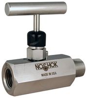 NOSHOK 404-MFS 1-2 NATIONAL PIPE THREAD NPT, MALE X FEMALE, 316 STAINLESS STEEL, HARD SEAT, 0.187 ORIFICE NEEDLE VALVE ROHS COMPLIANT: NA