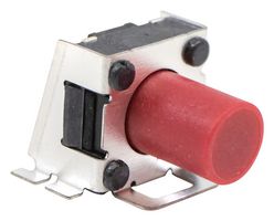 E-SWITCH TL3360DF260Q Tactile Switch, SPST-NO-DM, TL3360 Series, Side Actuated, Surface Mount, Right Angle, Round Button