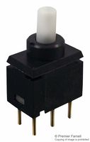 E-SWITCH 800UDP8P1A1M2RE Industrial Pushbutton Switch, Ultraminiature, 800U Series, DPDT, On-(On), Round Raised