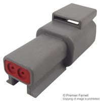 TE CONNECTIVITY - DEUTSCH DTM04-2P Automotive Connector Housing, IP68, DTM Series, Receptacle, 2 Positions, DTM Series Pin Contacts