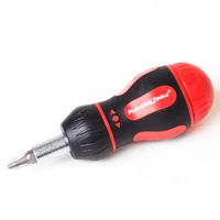 PLATINUM TOOLS 19120C Screwdriver Set, Stubby, Phillips,Slotted, Torx, Nut Driver 1/4", 8 Piece