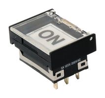 NKK SWITCHES UB16VA001 Pushbutton Switch, UB Series, SPDT, On-On, Rectangular, Transparent