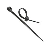 ESSENTRA COMPONENTS CTWR003A Cable Tie, Nylon 6.6 (Polyamide 6.6), Black, 100 mm, 2.4 mm, 25 mm, 80 N