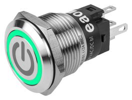 EAO 82-5151.2133.B002 Vandal Resistant Switch, 82 Series, 19 mm, SPDT, Maintained, Round Flush, Natural