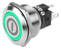 EAO 82-6151.1134.B001 Vandal Resistant Switch, 82 Series, 22 mm, SPDT, Momentary, Round Flush, Natural