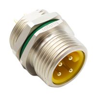 BULGIN LIMITED PXMBNI78FPM04APC78 Sensor Connector, Buccaneer Series, 7/8", Male, 4 Positions, PCB Pin, Straight Panel Mount