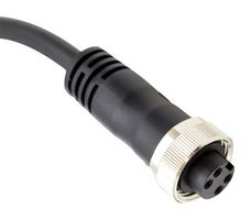 BULGIN LIMITED PXPTPU78FBF04ACL050PUR Sensor Cable, 7/8" Receptacle, Free End, 4 Positions, 5 m, 16.4 ft, Buccaneer 7/8" Series