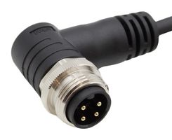 BULGIN LIMITED PXPTPU78RAM04ACL010PUR Sensor Cable, 90° 7/8" Plug, Free End, 4 Positions, 1 m, 3.3 ft, Buccaneer 7/8" Series