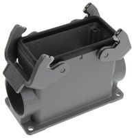 HARTING 19300160273 Heavy Duty Connector, Base, Panel Mount, Aluminum Body, 2 Lever, 16B