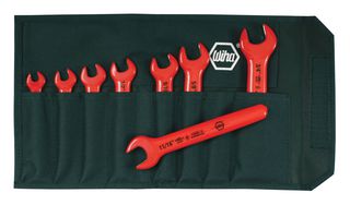 WIHA 20192 Wrench Set, Open End, Insulated, 8 Pieces of 5/16, 3/8, 7/16, 1/2, 9/16, 5/8, 11/16, 3/4" SAE