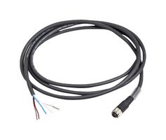 TELEMECANIQUE SENSORS TCSMCN1F2 Sensor Cable, M12 Receptacle, Free End, 5 Positions, 2 m, 6.6 ft, XG Series