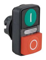 SCHNEIDER ELECTRIC ZB5AW7L3741 Switch Actuator, XB5 Series Illuminated Double-Headed Pushbutton Switches, Harmony XB5 Series