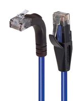 L-COM TRD695RA2BL-5 Ethernet Cable, Cat6, 90° RJ45 Plug to RJ45 Plug, UTP (Unshielded Twisted Pair), Blue, 1.5 m