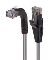 L-COM TRD695RA2GRY-5 Ethernet Cable, Cat6, 90° RJ45 Plug to RJ45 Plug, UTP (Unshielded Twisted Pair), Gray, 1.5 m