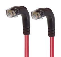 L-COM TRD695RA3RD-25 Ethernet Cable, Cat6, 90° RJ45 Plug to 90° RJ45 Plug, UTP (Unshielded Twisted Pair), Red, 7.6 m