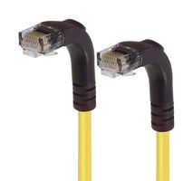 L-COM TRD695RA3Y-1 Ethernet Cable, Cat6, 90° RJ45 Plug to 90° RJ45 Plug, UTP (Unshielded Twisted Pair), Yellow