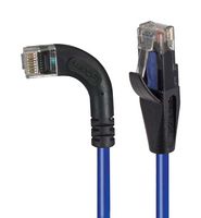L-COM TRD695RA6BL-2 Ethernet Cable, Cat6, 90° RJ45 Plug to RJ45 Plug, UTP (Unshielded Twisted Pair), Blue, 609.6 mm
