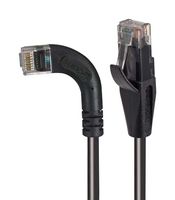 L-COM TRD695RA6BLK-30 Ethernet Cable, Cat6, 90° RJ45 Plug to RJ45 Plug, UTP (Unshielded Twisted Pair), Black, 9.1 m