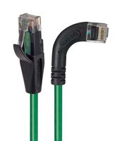 L-COM TRD695RA7GR-25 Ethernet Cable, Cat6, 90° RJ45 Plug to RJ45 Plug, UTP (Unshielded Twisted Pair), Green, 7.6 m