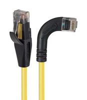 L-COM TRD695RA7Y-25 Ethernet Cable, Cat6, 90° RJ45 Plug to RJ45 Plug, UTP (Unshielded Twisted Pair), Yellow, 7.6 m