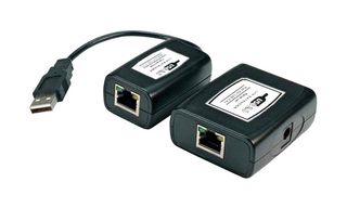 L-COM W02-EXT-USB2-50 Extender, USB 2.0 over CAT5e/CAT6, 50 m