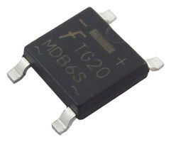 ONSEMI MDB6S Bridge Rectifier, Single Phase, 600 V, 1 A, Micro DIP, 4 Pins, 1.1 V