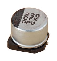 PANASONIC EEEFK0J102AP SMD Aluminum Electrolytic Capacitor, Radial Can - SMD, 1000 µF, 6.3 V, 2000 hours @ 105°C, Polar