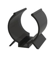 ESSENTRA COMPONENTS V-1010 Fastener, Screw Mount Cable Clamp, 1 ", PVC (Polyvinylchloride), Black, 1.13 ", 1.13 "
