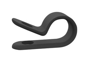 ESSENTRA COMPONENTS 22CC37C0125B Fastener, Screw Mount Cable Clamp, 0.125 ", Nylon 6.6 (Polyamide 6.6), Black, 0.375 "