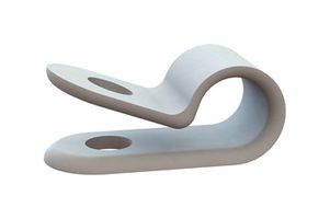 ESSENTRA COMPONENTS 22CC37C0250 Fastener, Screw Mount Cable Clamp, 0.25 ", Nylon 6.6 (Polyamide 6.6), Natural, 0.375 "