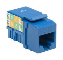 PLATINUM TOOLS 725BL-50 Modular Connector, Modular Jack, 1 x 1 (Port), Cat5e, Cable Mount